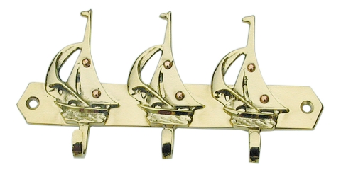 Schlüsselhaken mit 3 Segelbooten
