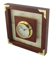 Clock in wood frame