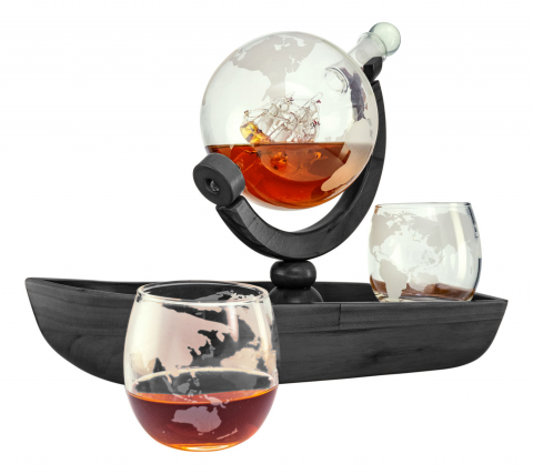 Kolben-Karaffe aus Glas