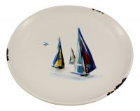 Plate with boat design