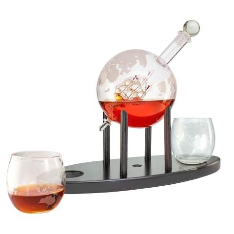 Kolben-Karaffe aus Glas