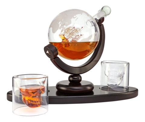 Kolben-Karaffe aus Glas