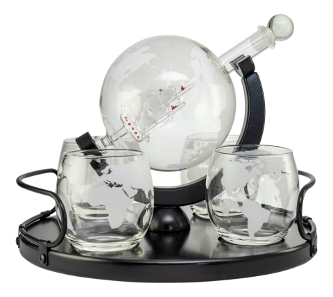 Kolben-Karaffe aus Glas