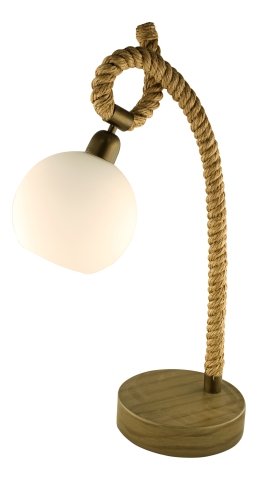 Taulampe mit weiß-gefrostetem Glasschirm