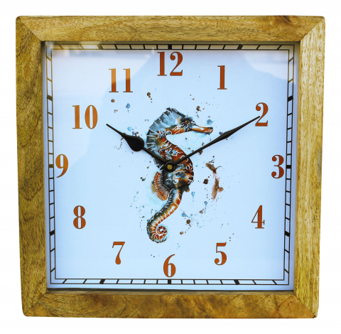 Wanduhr - Seepferdchen