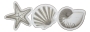 Wand-Deko - Seestern, Muschel, Schnecke