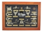 Knotentafel hinter Glas