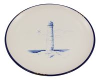 Plate with lighthouse design