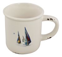 Cup with handle with boat design