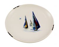 Plate with boat design