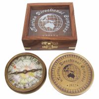 Compass with map dial