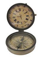 Compass with clock